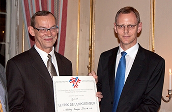 AET modtog den Fransk-Danske Handelsunions Eksportpris 2010