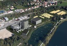 Kraftvarmeværket Cogéneration Biomasse de Novillars er beliggende på papirfabrikken Gemdoubs grund